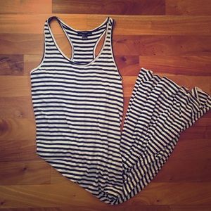 Forever 21 Striped Racerback Maxi Dress